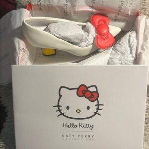 Katy Perry Collections White and Red Hello Kitty Heels